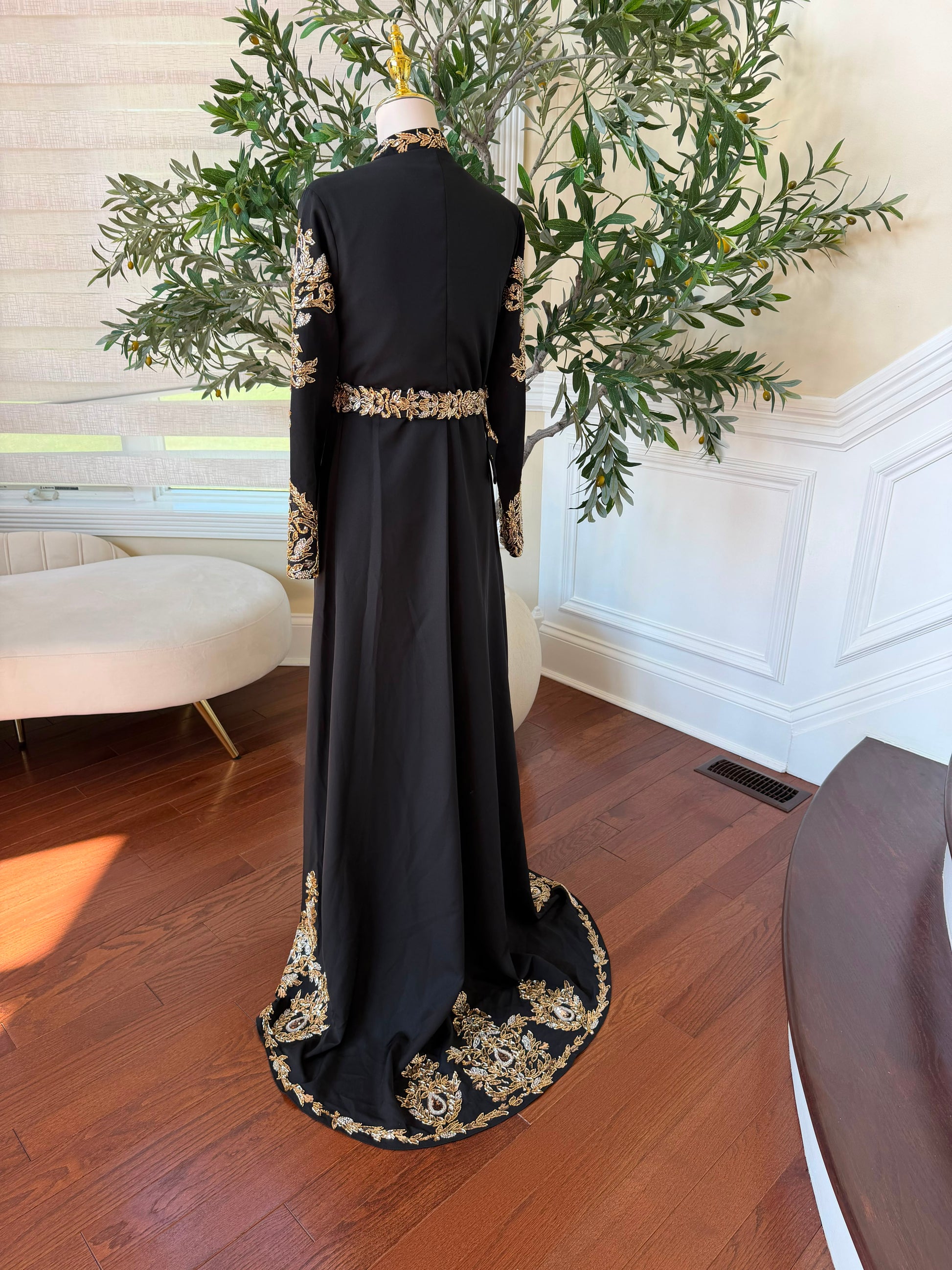Black Beaded Elegance Royale Kuftan