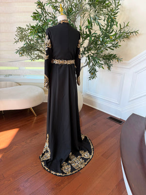 Black Beaded Elegance Royale Kuftan