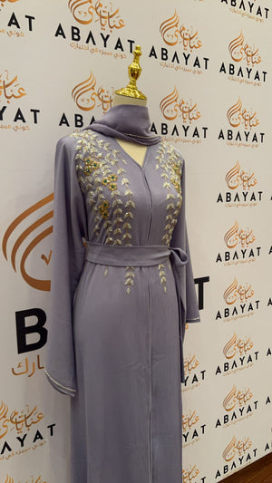 Floral Lavender Abaya