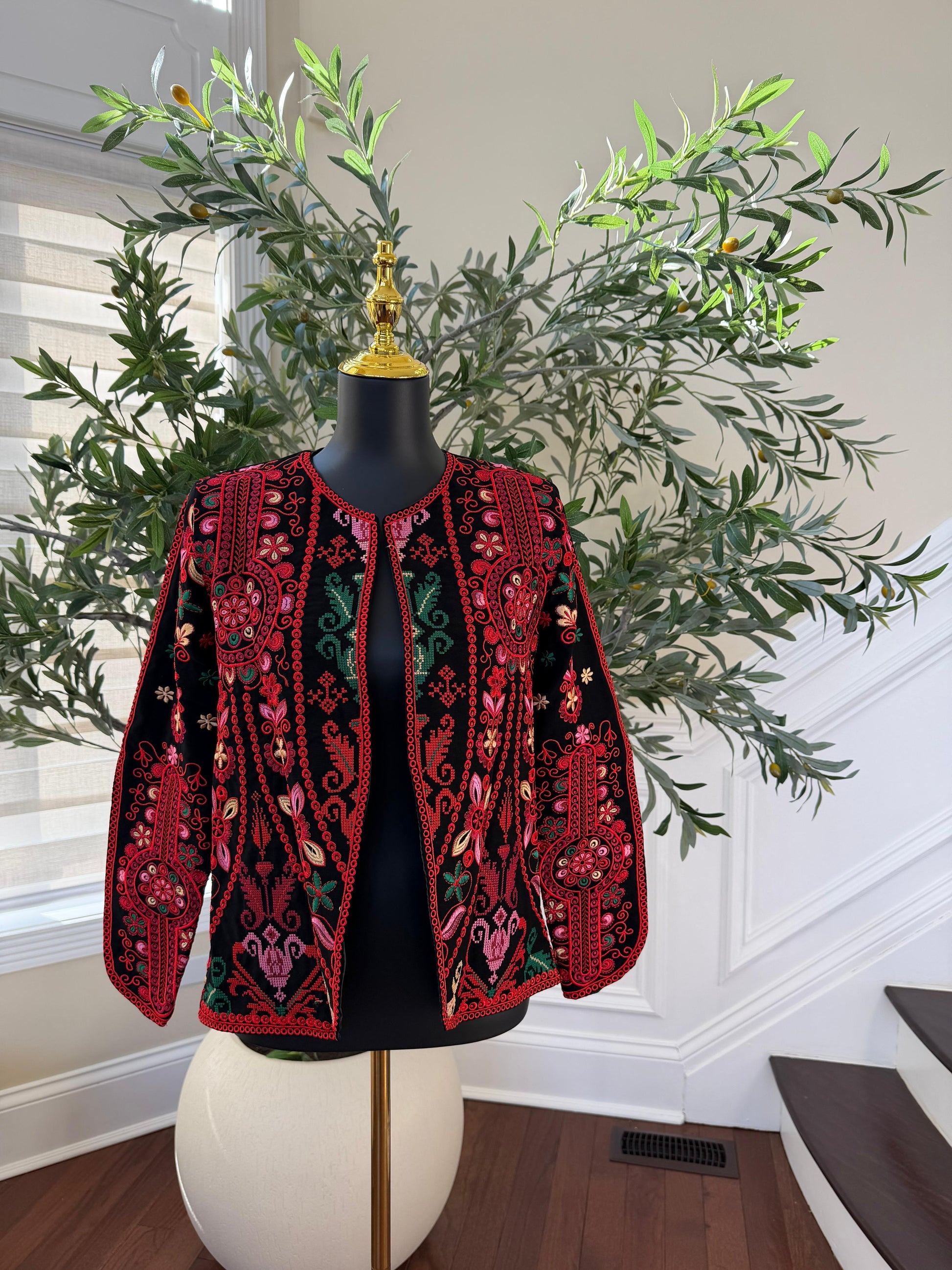 Red Tatreez Signature Jacket