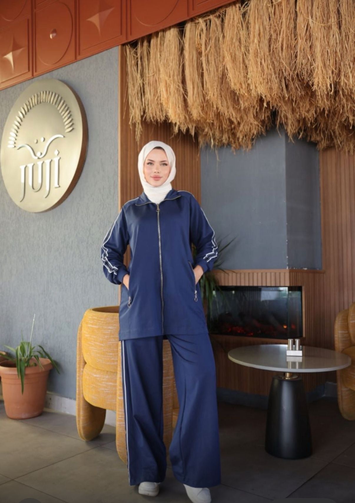 Elegant Two Piece Zipper Comfort Modest Wear