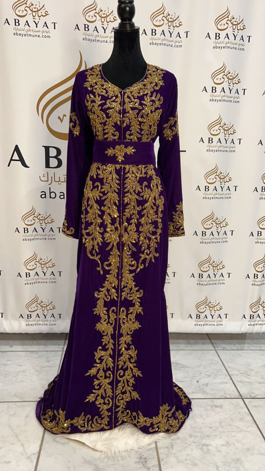 Gorgeous Purple Heavy Work Kuftan #9198312