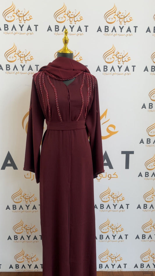 Layali Ramadan Collection: Red Elegance Abaya