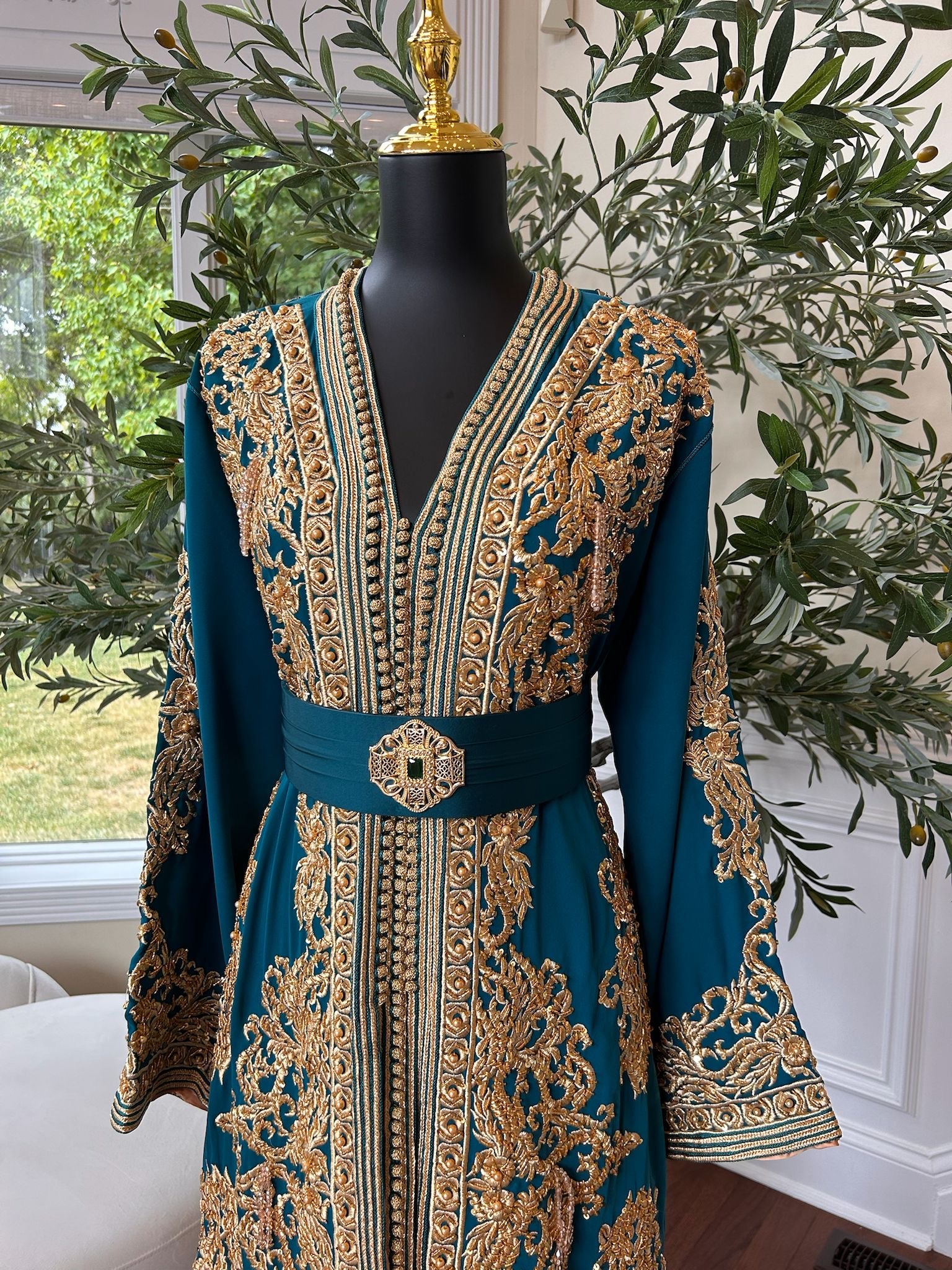 Turquoise Golden Essence Charm Kuftan