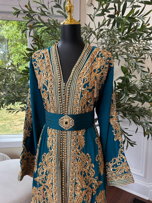 Turquoise Golden Essence Charm Kuftan