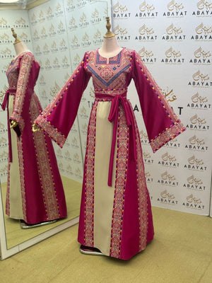 Pink Embroidery Tatreez Heritage Thobe