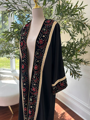 Black Detail Essence Cardigan Abaya
