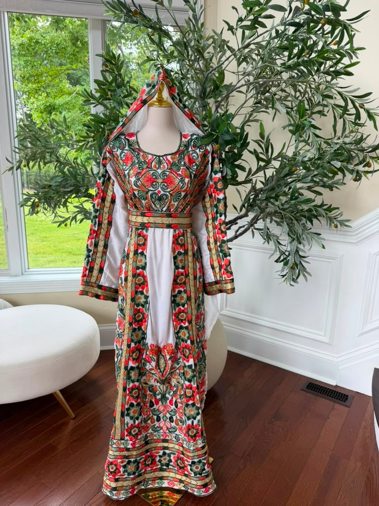 Velvet Embroidery Beaded Thobe