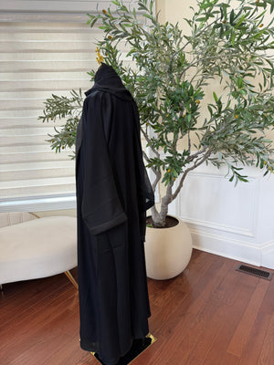Black Floral Essence Abaya
