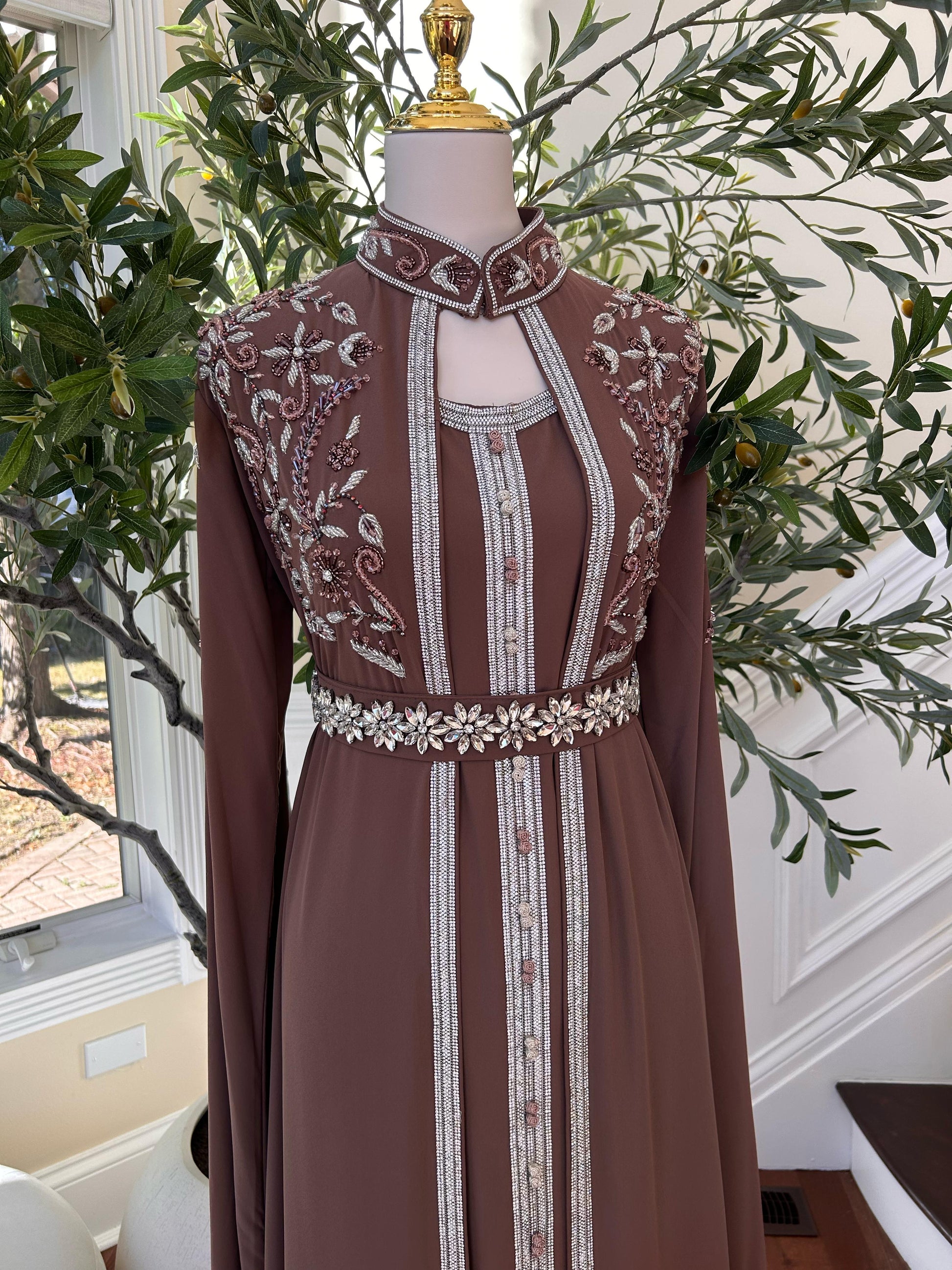 Muave Taupe Elegance Charm Kuftan