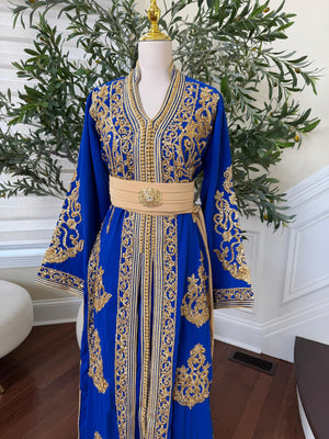 Blue Royal Elegance Beaded Kuftan