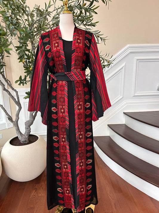 Black Two Piece Tatreez Traditional Majdalawi Thobe