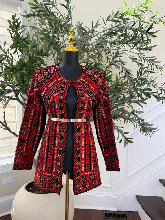 Red Royale Tatreez Heritage Jacket