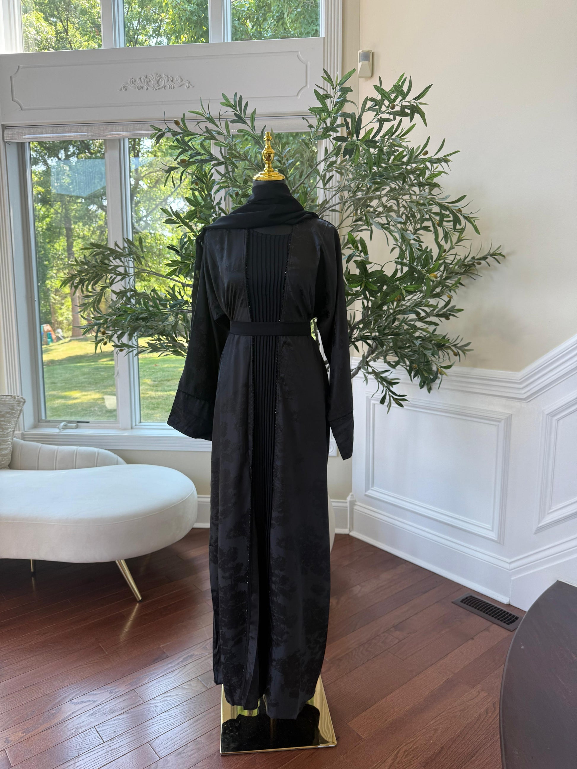 Midnight Floral Twilight Abaya