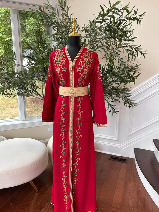 Hot Pink Elegance Gold Kuftan