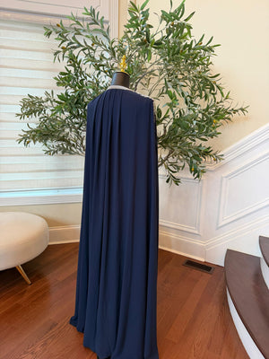 Navy Blue Beaded Royale Kuftan