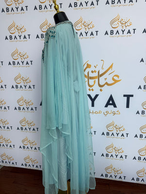 Elegant Baby Blue Abaya Dress