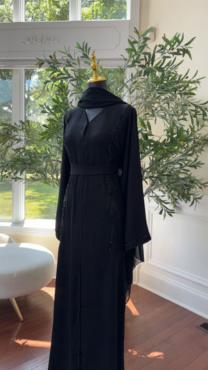 Black Beaded Abaya