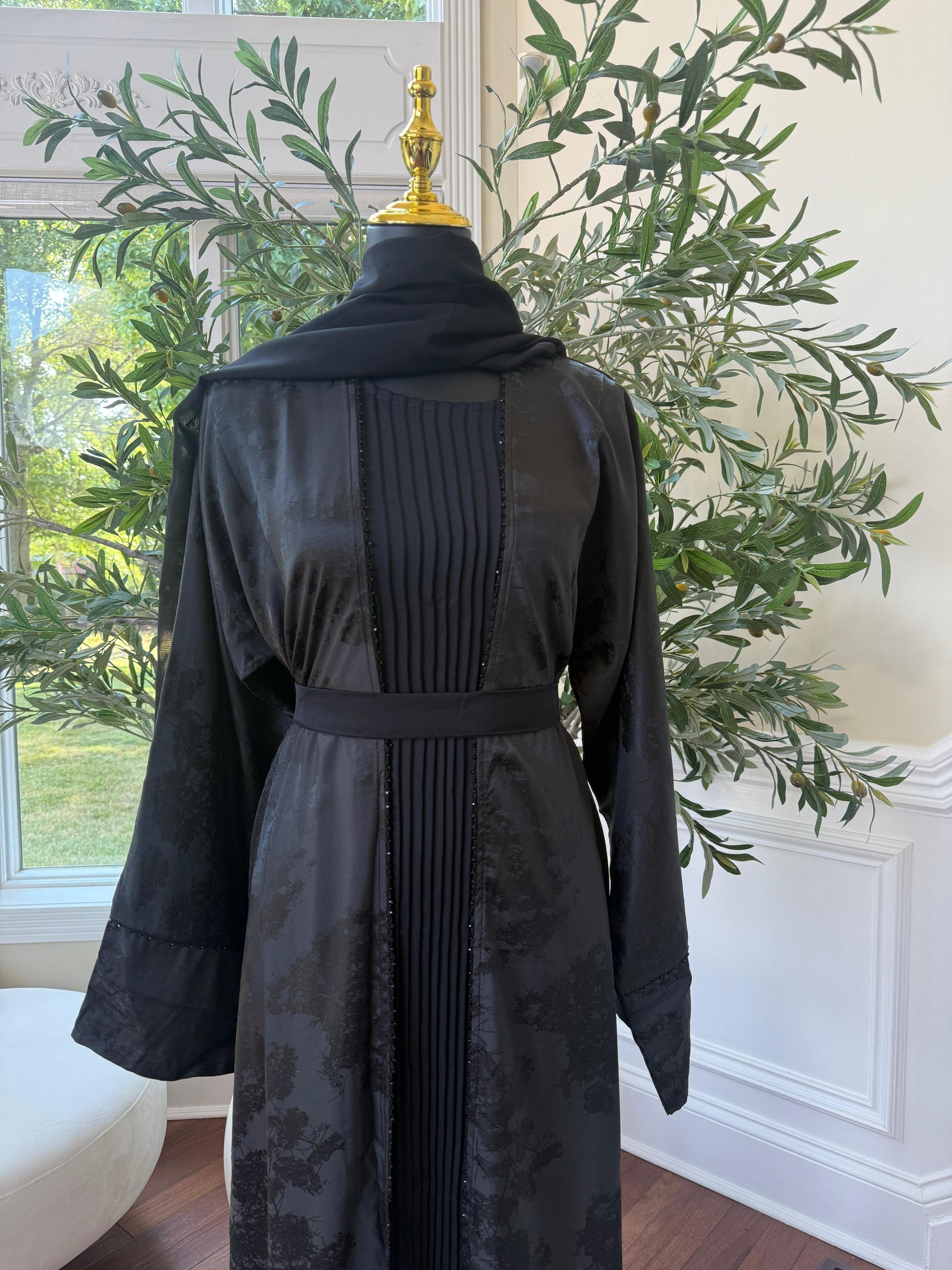 Midnight Floral Twilight Abaya