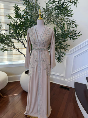 Cream Beaded Royale Kuftan
