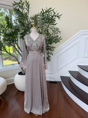 Silver Beaded Elegance Kuftan