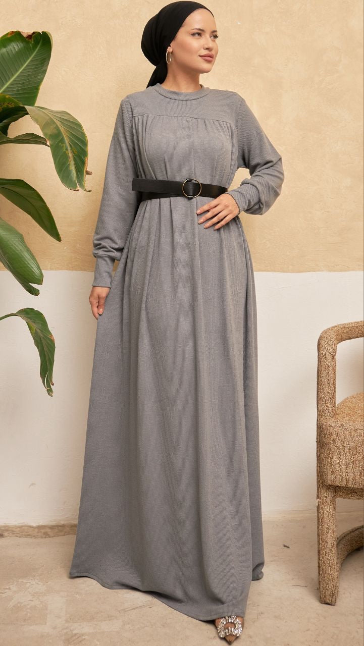 Peach/ Blue/ Grey Long Dress *belt not included #2307