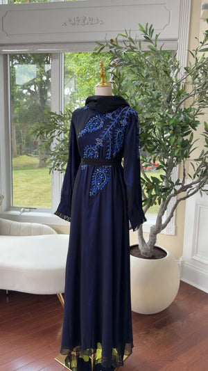 Blue Pearl Abaya