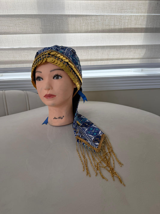 Blue Tatreez Embroidery Awka