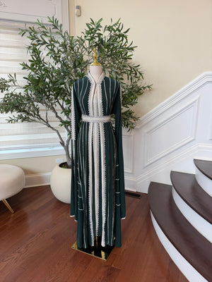 Green Silver Stone Essence Kuftan