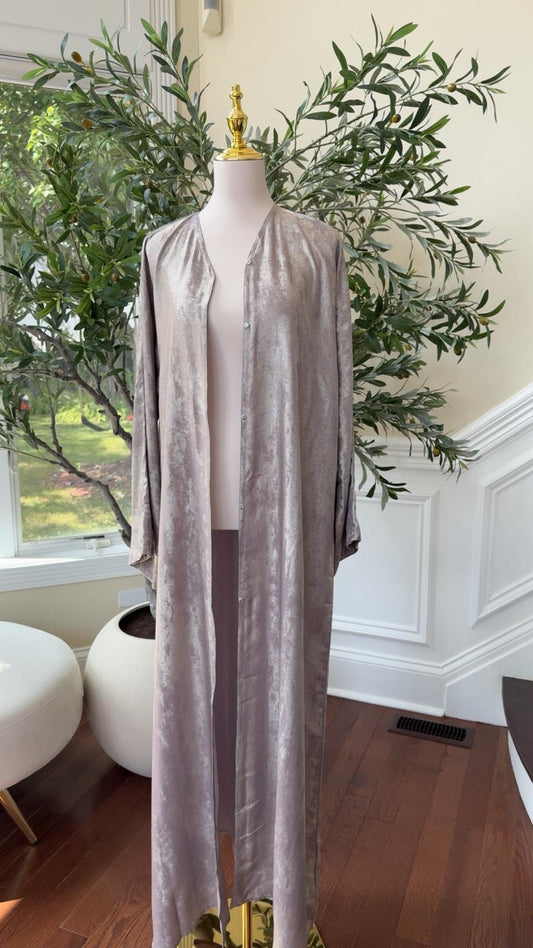 Silver Lavender Glow Abaya
