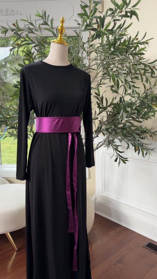 Purple Satin Belt