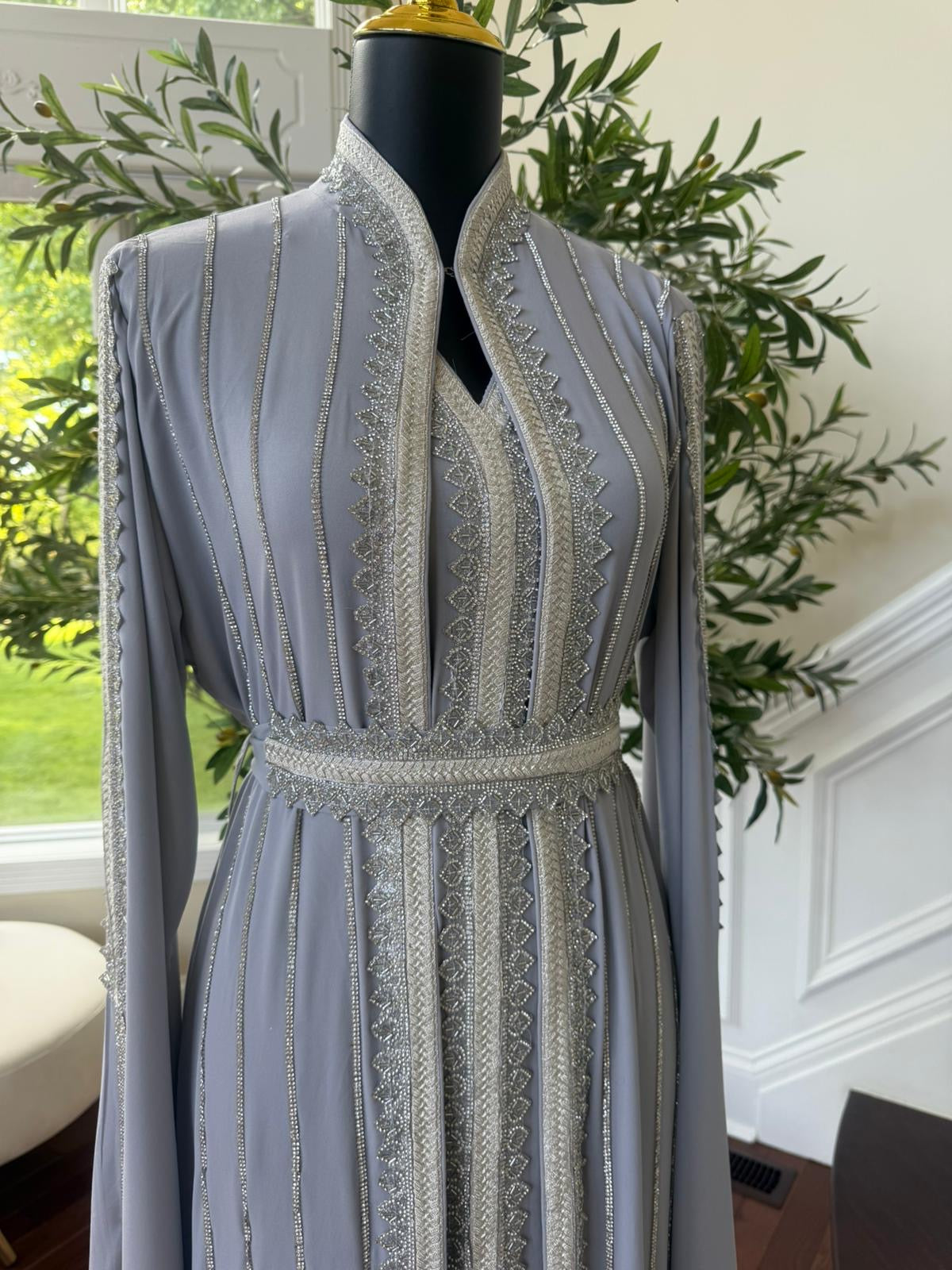 Elegant Baby Blue Kuftan