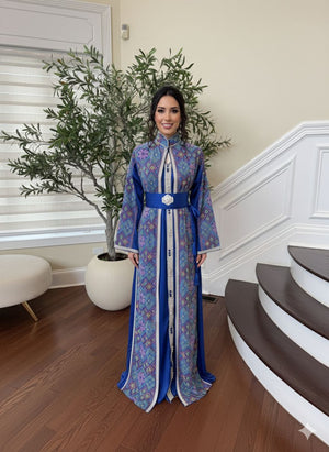 Embroidery Blue Royale Kuftan