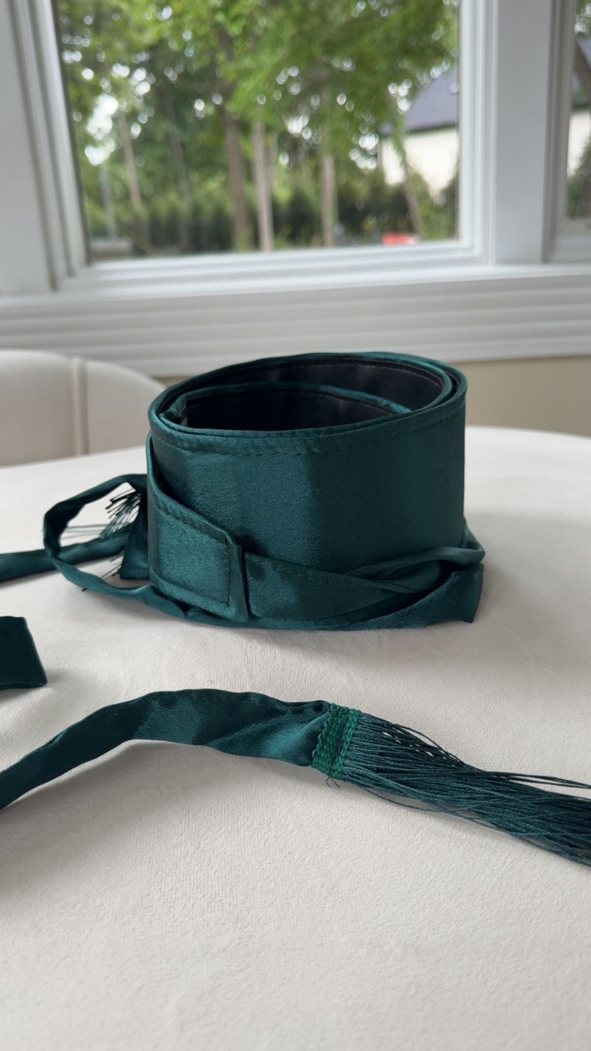 Green Satin Belt