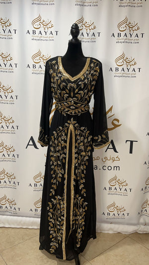 Elegant Black with Gold/Silver Kuftan #9199096