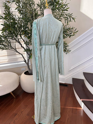 Mint Stone Beaded Kuftan