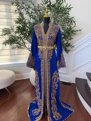 Blue Royale Beaded Kuftan