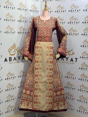 Beige Tatreez Thobe