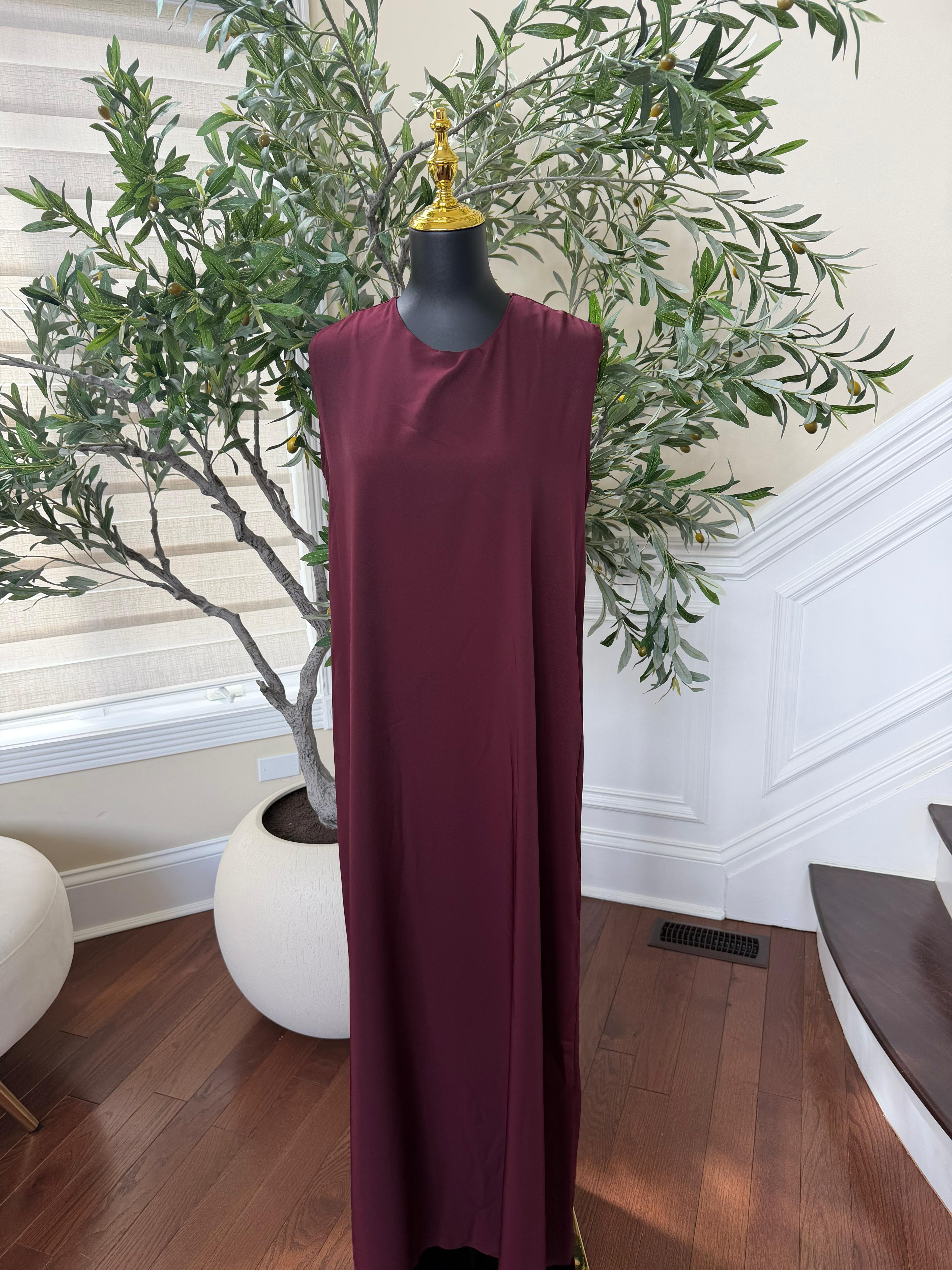 Red Two Piece Cardigan Abaya