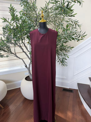 Red Two Piece Cardigan Abaya