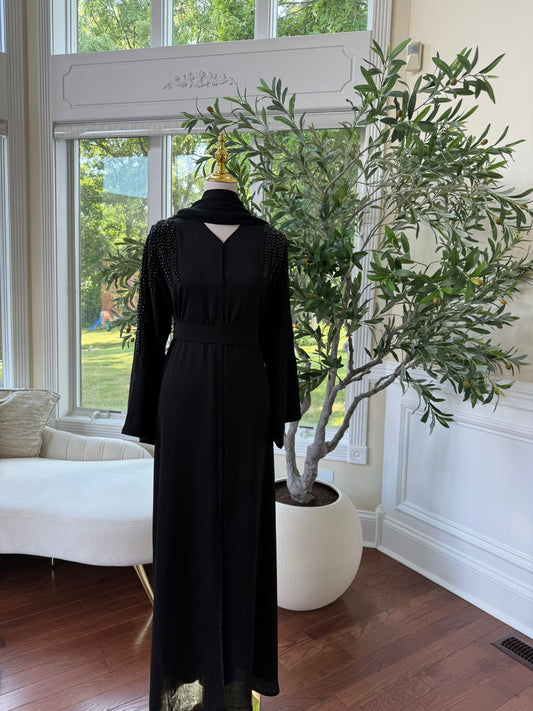 Black Stone Abaya