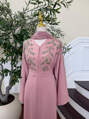 Pink Rose Elegance Abaya