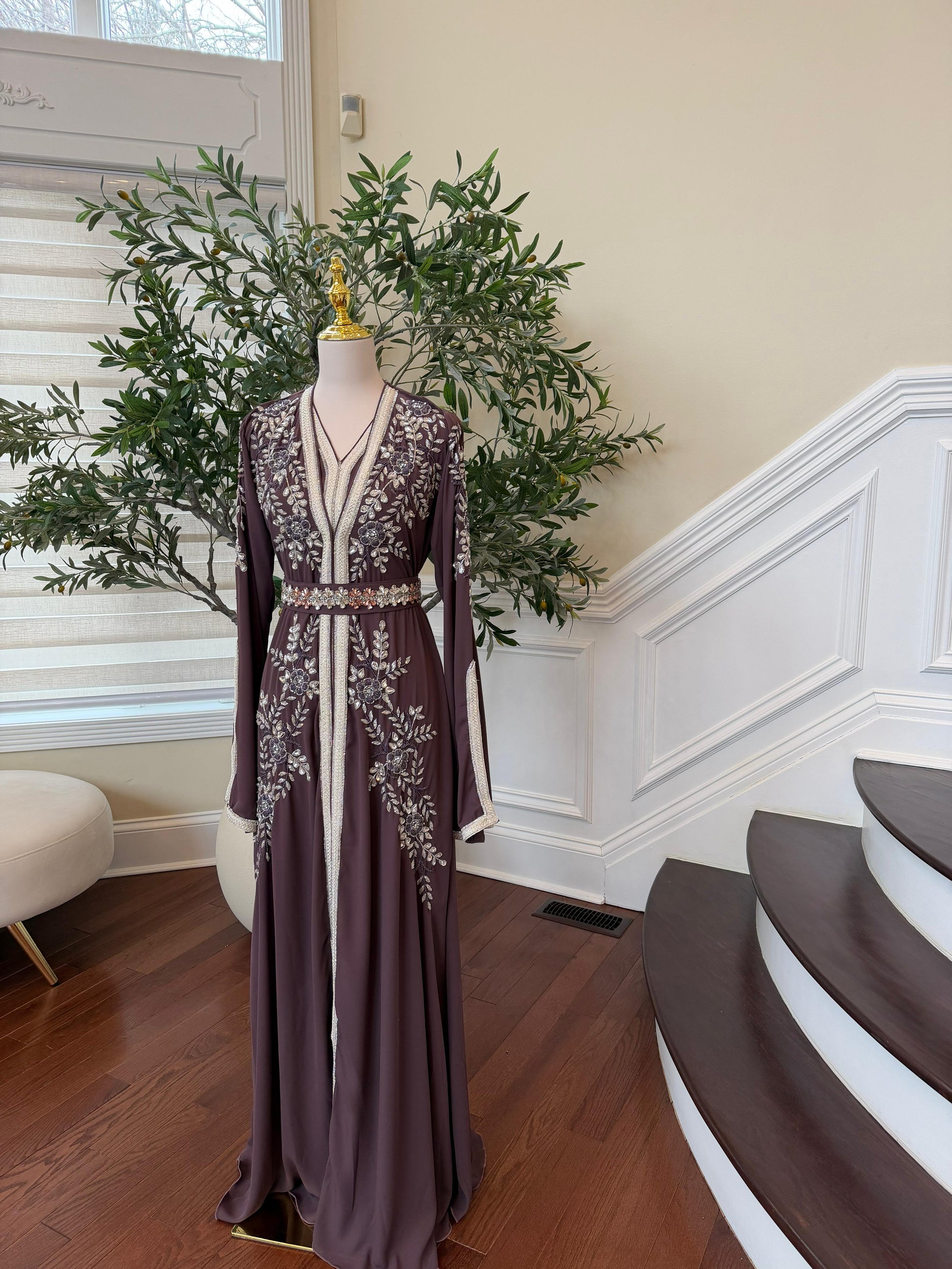 Purple Luxe Beaded Kuftan