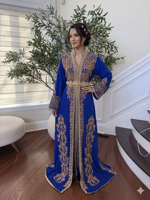 Blue Royale Beaded Kuftan