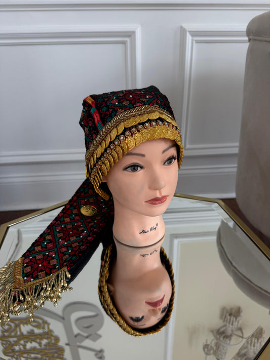 Traditional Beaded Coin Head Piece