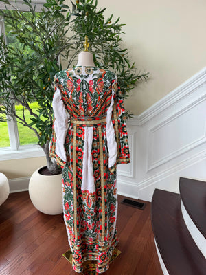 Velvet Embroidery Beaded Thobe