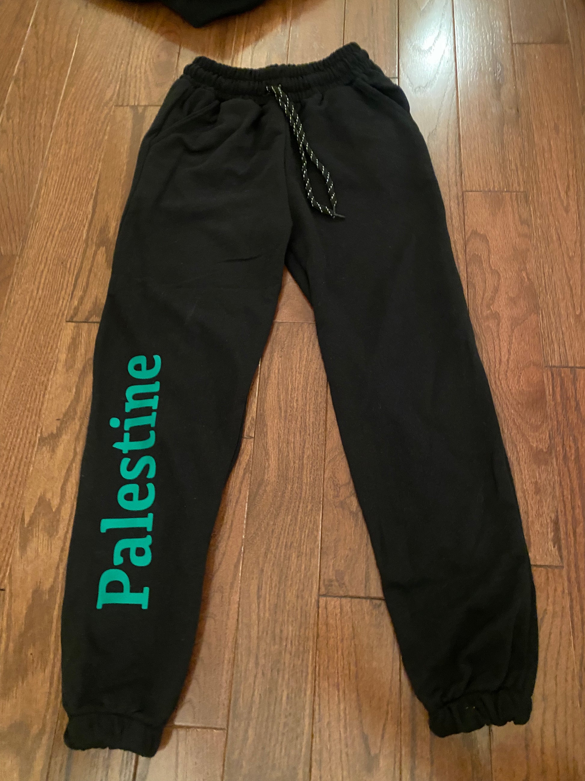 Black Joggers Palestine SweatPants Kids Size