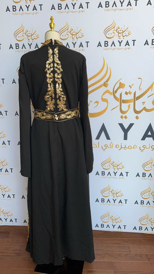 Golden Black Kuftan