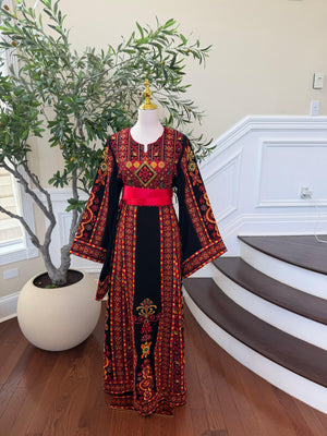 Embroidery Tatreez Bloom Red Thobe