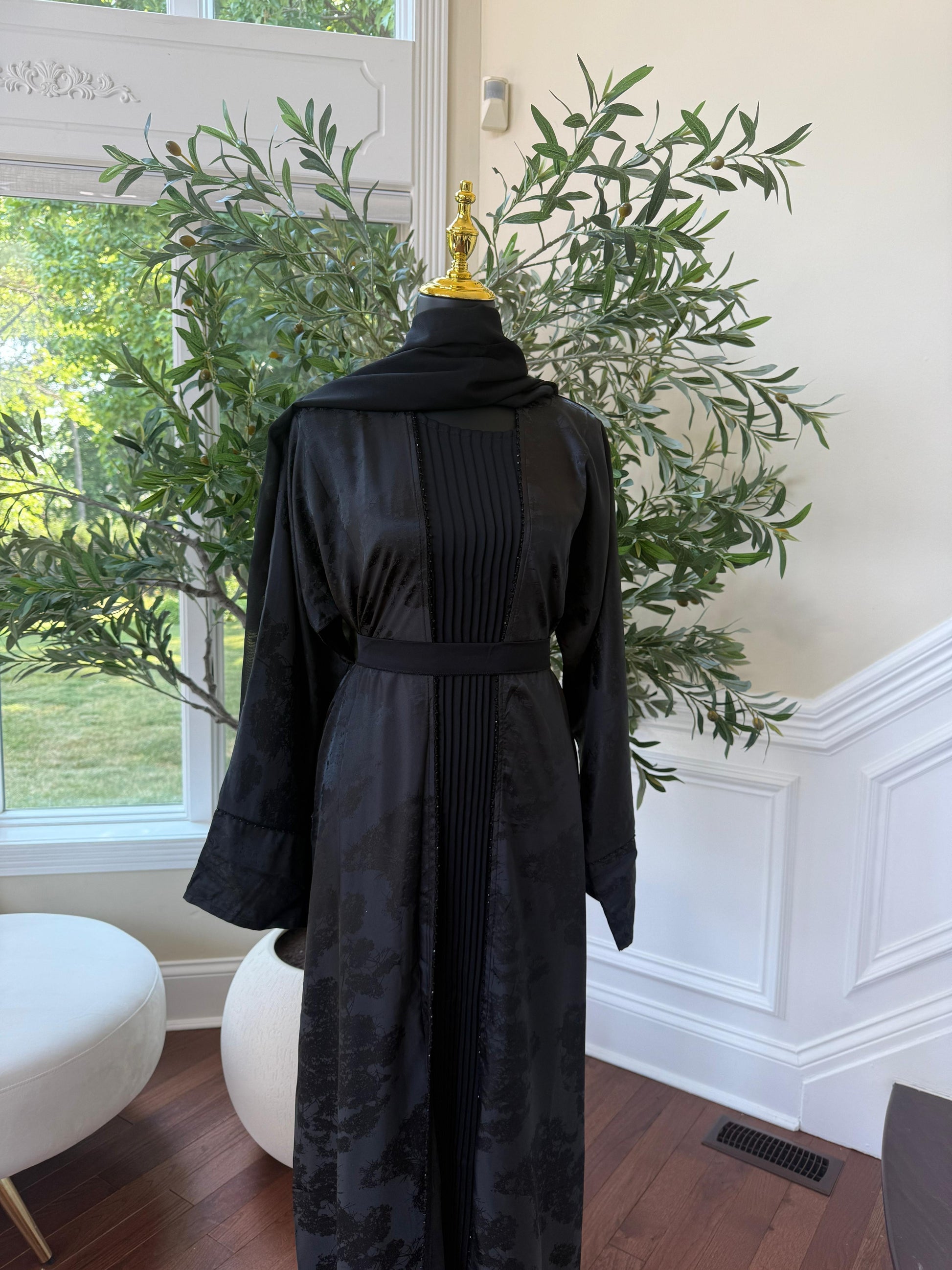Midnight Floral Twilight Abaya